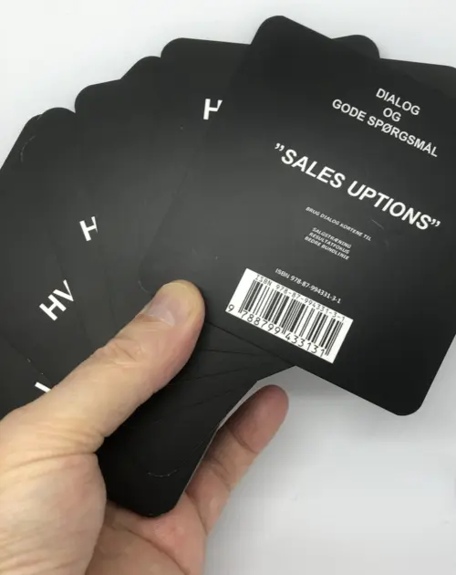 40 question card game that develops the sales team. Use them to highlight the sales results, cooperation, well-being, motivation and the bottom line. Several methods are included.