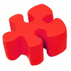 Delicious foam puzzle piece to give away to team members and to focus on the team itself and on cohesiveness.