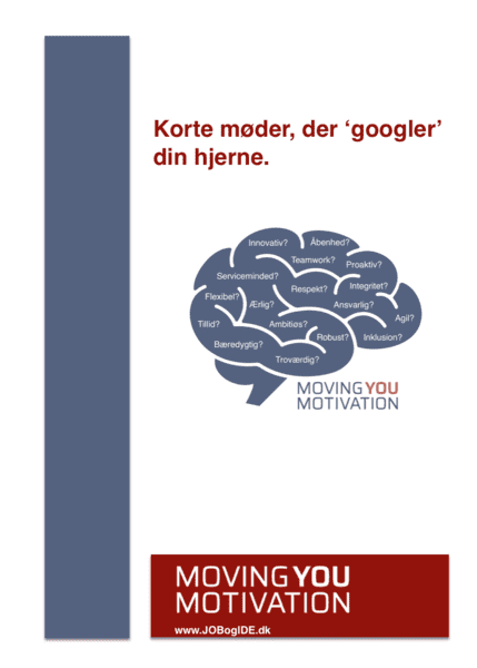 Get help with your company value clarification: Two exercises in one. 'Brief encounters that 'google' your brain' and 'Conversation boards that 'google' your brains. Come closer to each other and gain the same understanding of the company values.