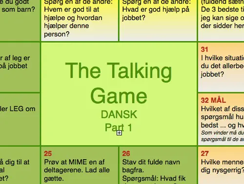 Team Game: The Talking Game